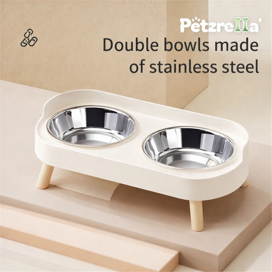Elevated Double Pet Bowl – Stylish & Anti-Slip Feeding Station