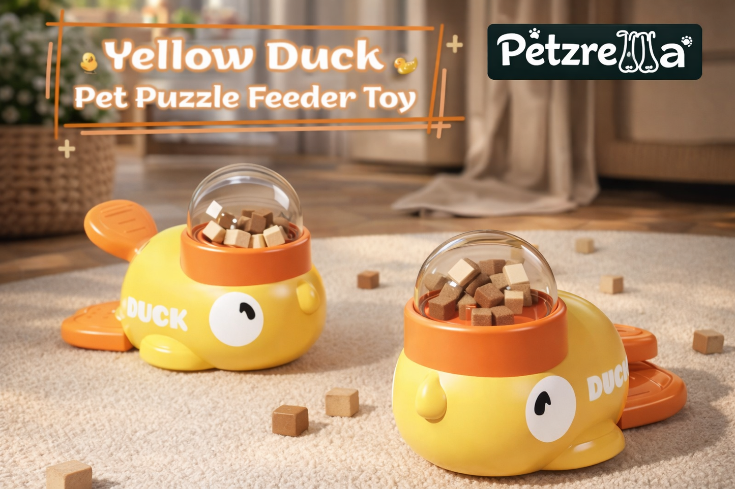 Interactive Puzzle Feeder Toy for Cats & Dogs – Press to Dispense