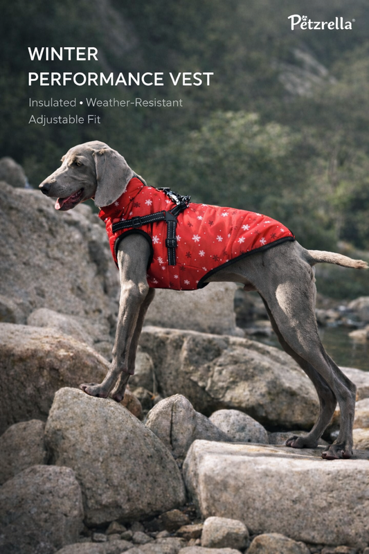 Winter Dog Jacket with Integrated Harness – Waterproof & Warm (S–5XL)