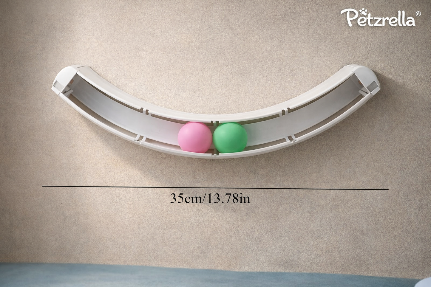 Wall Track Rolling Ball Toy – Self-Play Enrichment for Indoor Cats