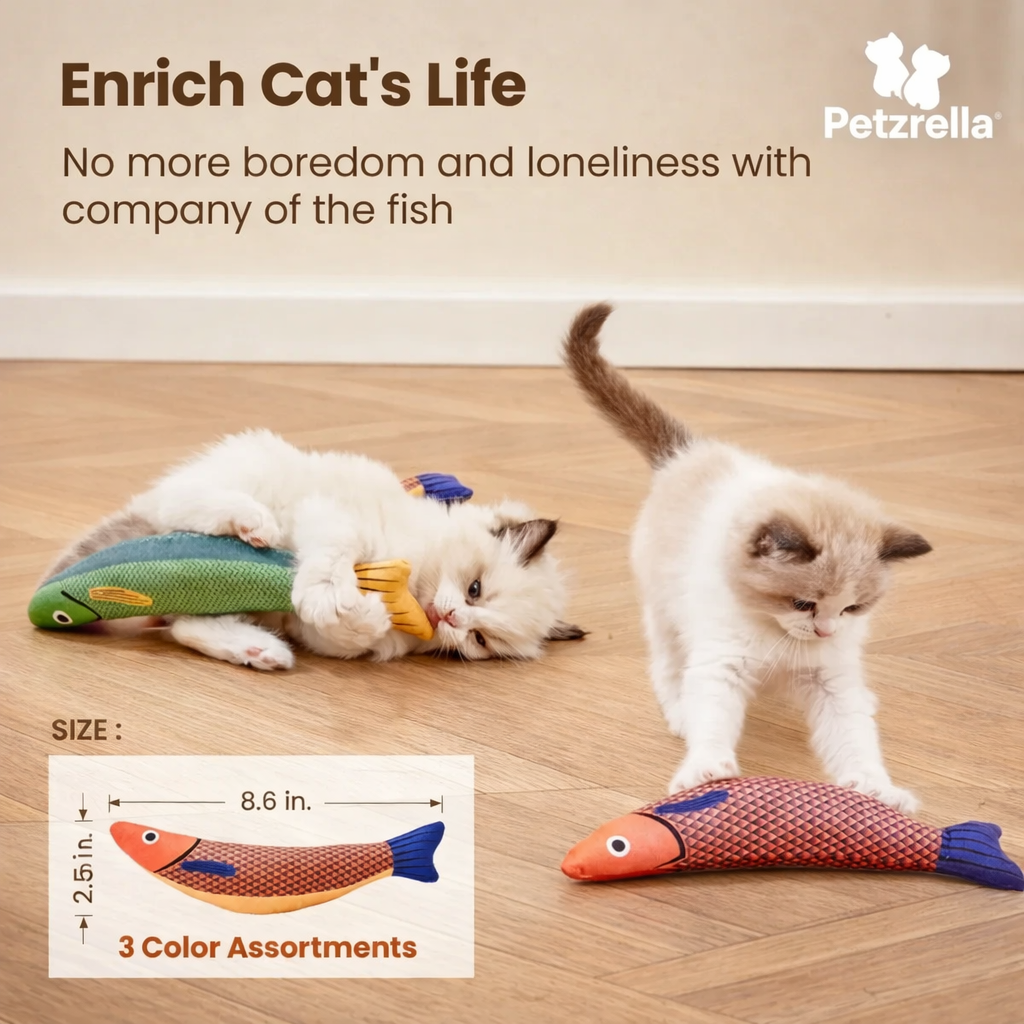 Petzrella Fisch-Kauspielzeug für Katzen