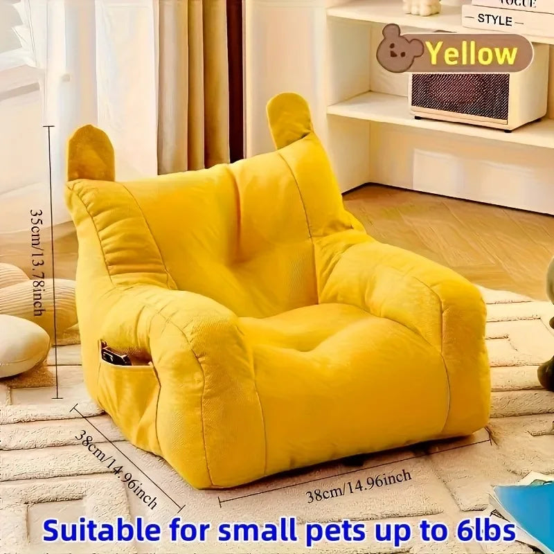 Petzrella Cat Sofa Bed – Cute Cartoon Design, Removable & Washable