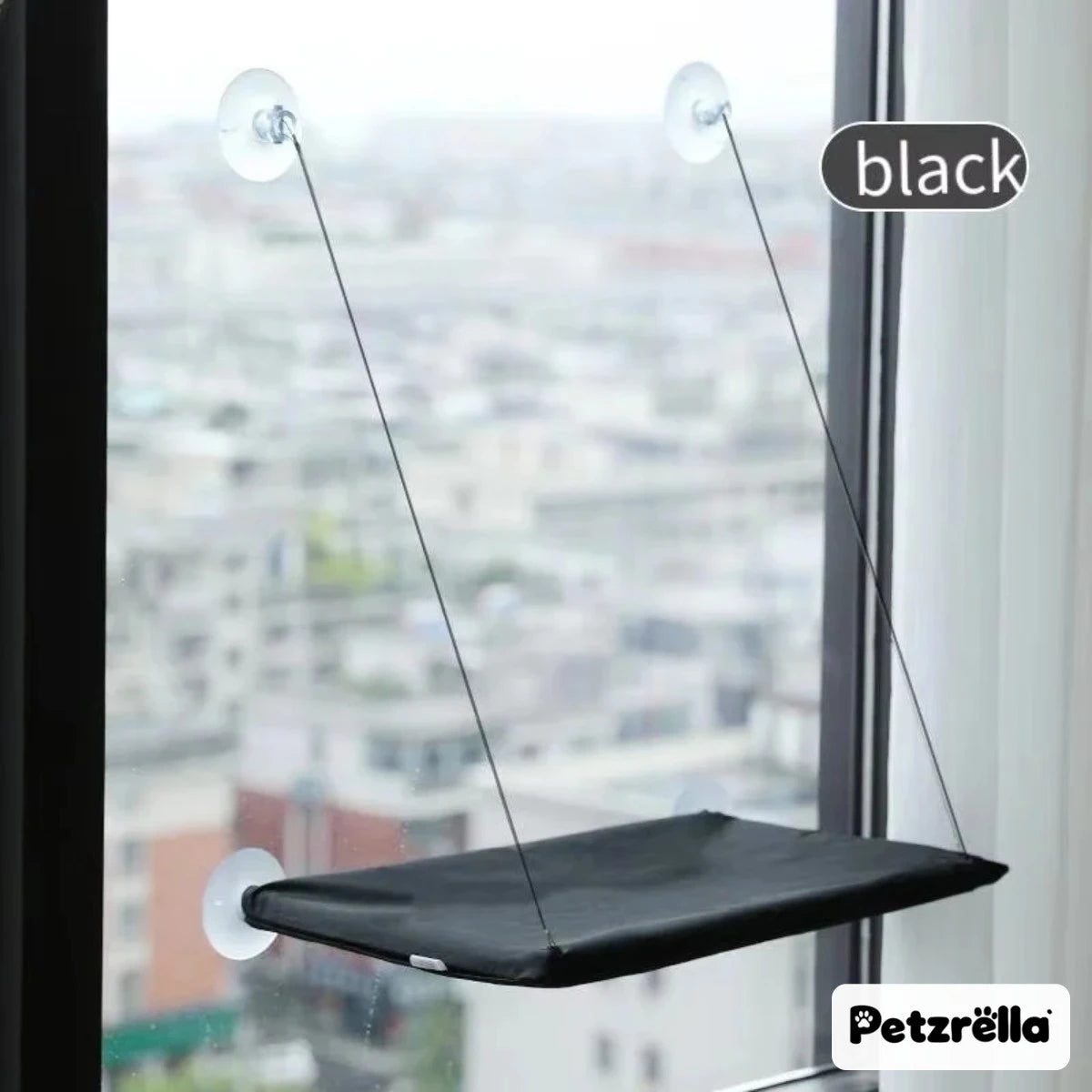 Petzrella Cat Window Hammock Black