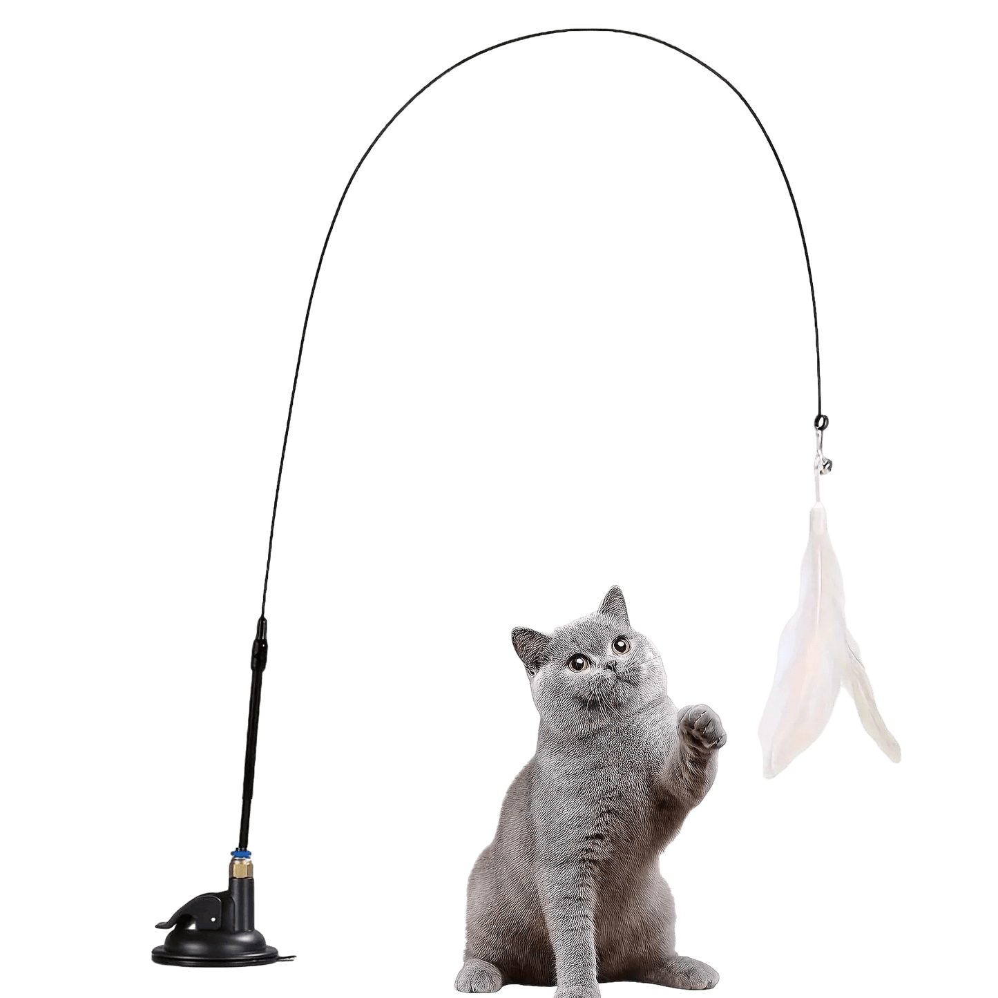 Petzrella Suction Cup Flexible Wand Teaser for Cats - Petzrella Kft.