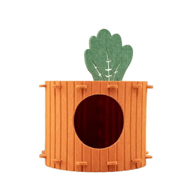 Petzrella Carrot-Shaped Felt Cave Bed for Cats - Petzrella Kft.