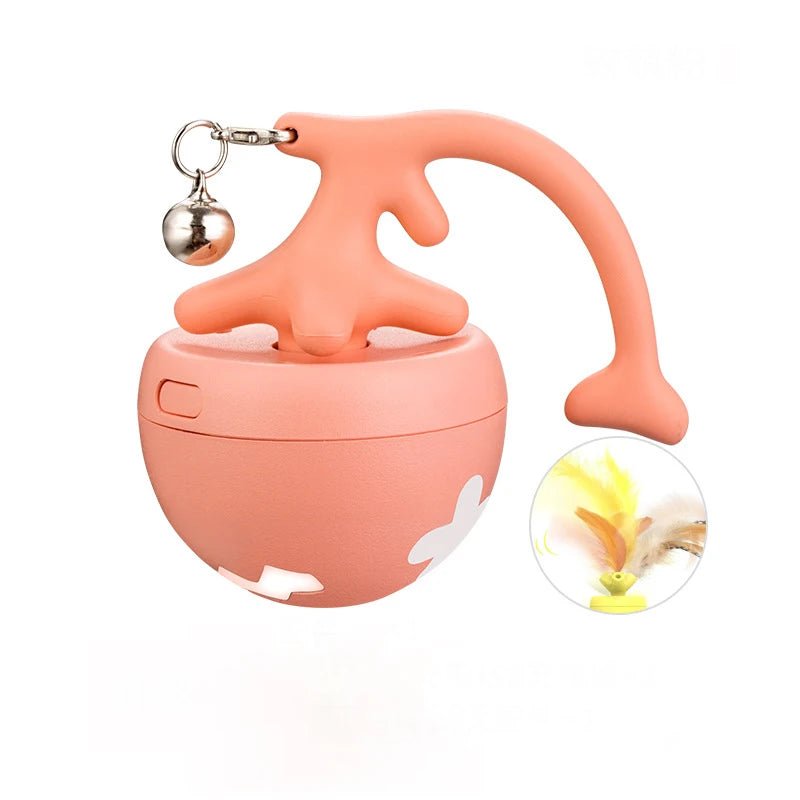 Petzrella Electric Fish Bone Cat Ball Toy with USB & Replaceable Feathers - Petzrella Kft.