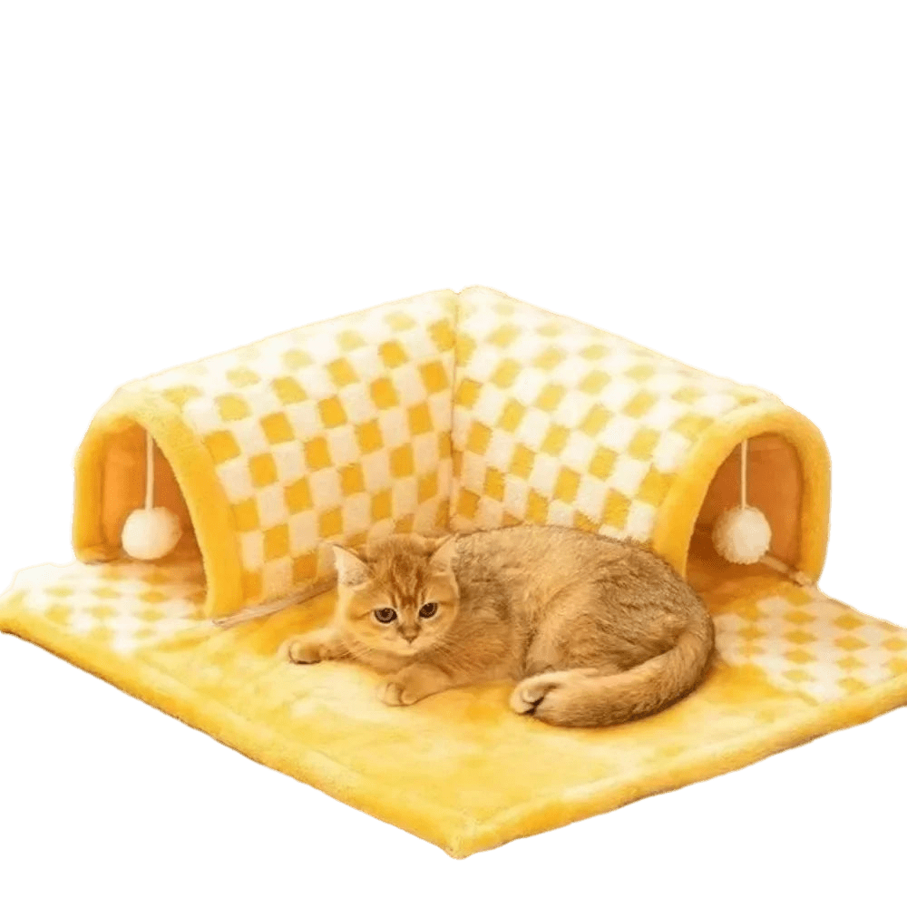 Petzrella Foldable Plush Tunnel Bed for Cats - Petzrella Kft.