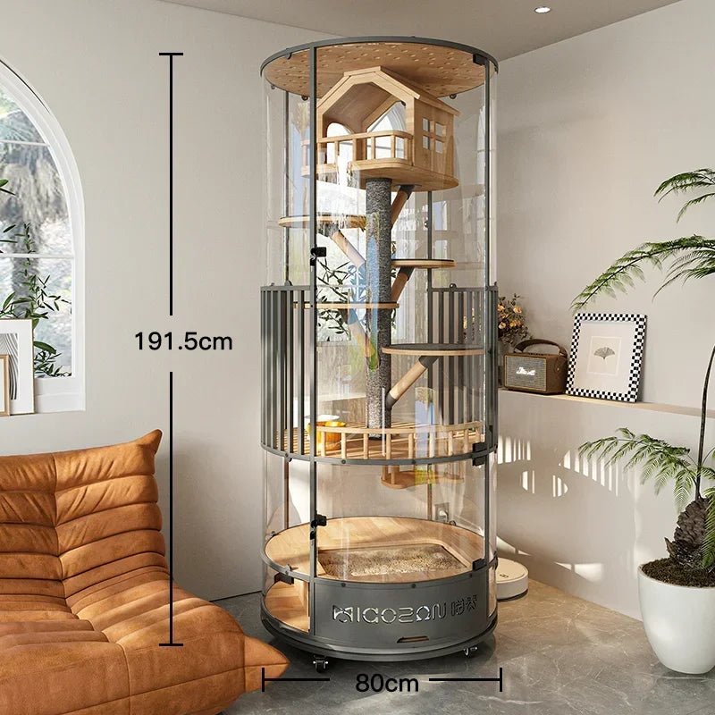 Petzrella 360° Panoramic Multi-Level Cat Villa Tower - Petzrella Kft.