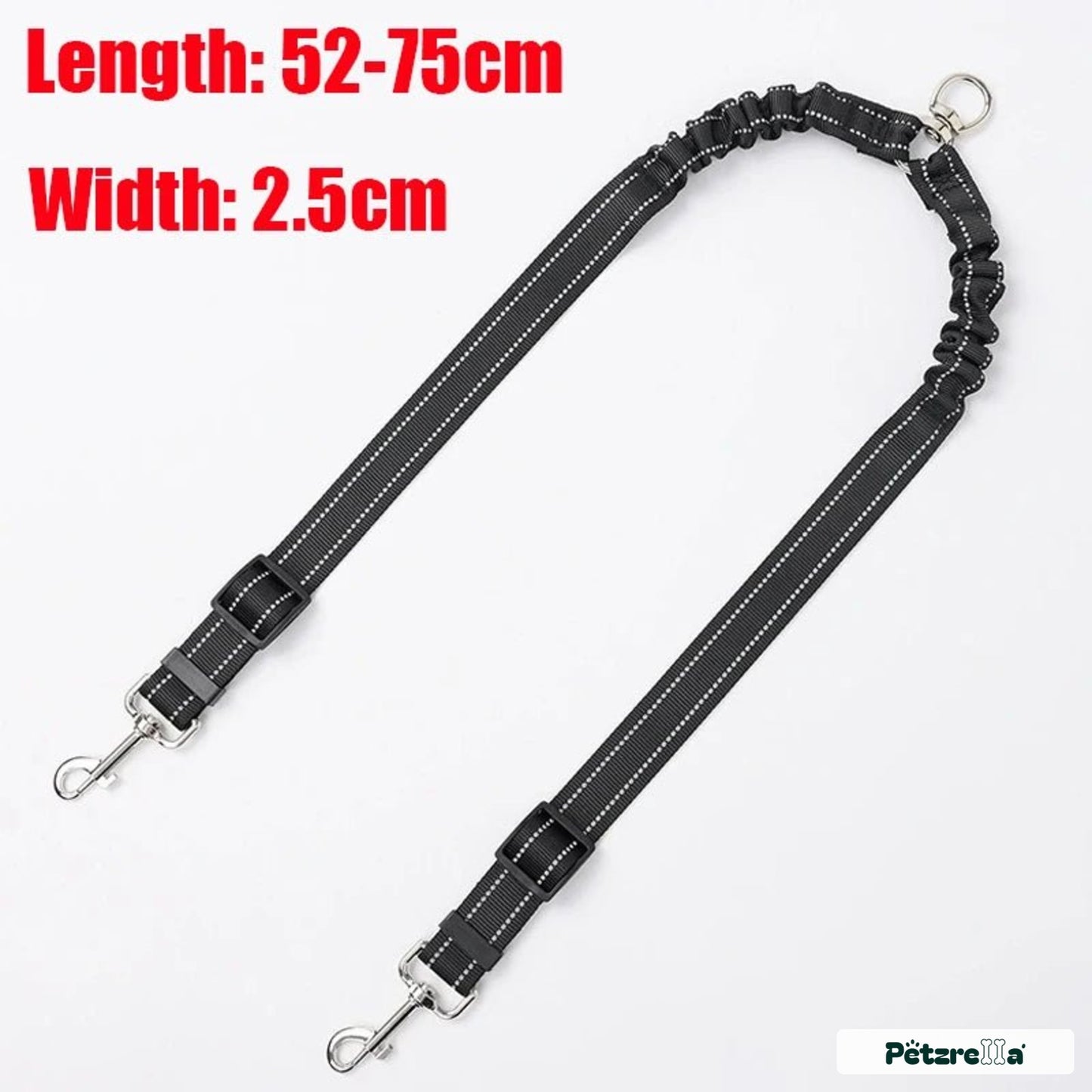 Petzrella Auto-Retractable Double Dog Leash 3M LED