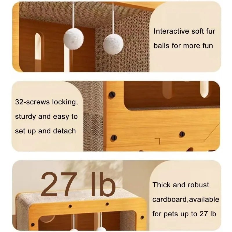 Petzrella Modern Wooden Scratcher Lounge - Petzrella Kft.