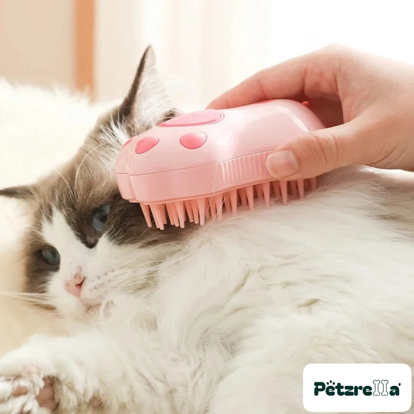 Petzrella Steam-Soothe 3-in-1 Cat Steam Brush – view 3