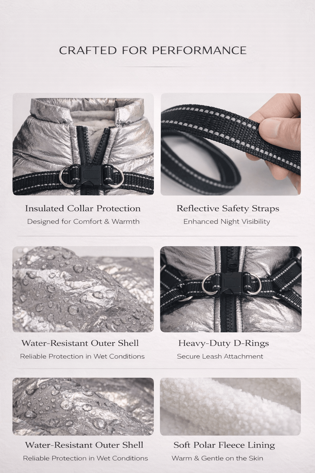 Petzrella Winter Dog Jacket with Integrated Harness – Waterproof & Warm (S–5XL) - Petzrella Kft.
