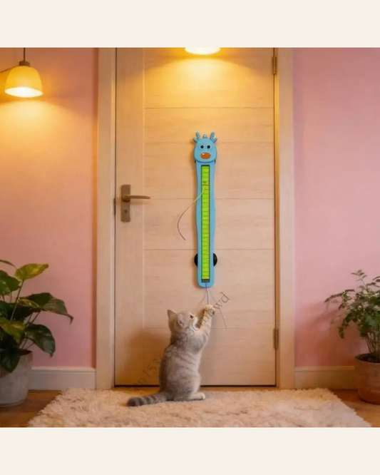 Petzrella Auto Cat Teaser — Self-Rotating Feather Wand Toy for Indoor Cats