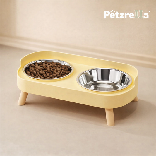 Elevated Double Pet Bowl – Stylish & Anti-Slip Feeding Station