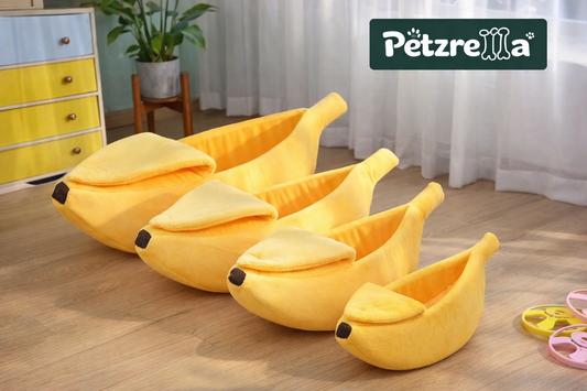 Petzrella Banana Comfy Bed für kleine Haustiere