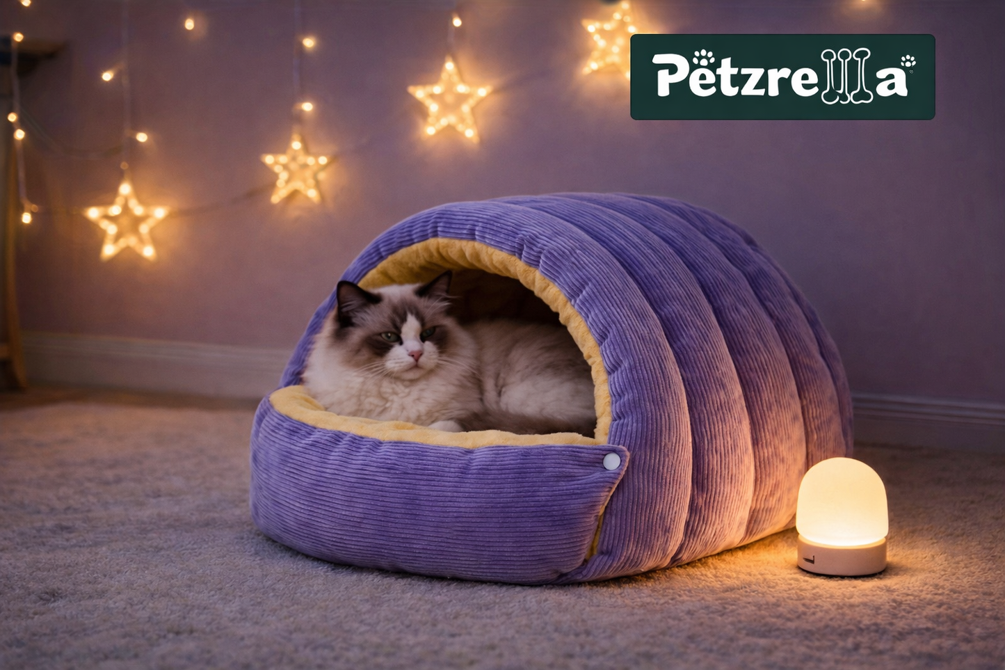 Petzrella Gemütliche Halbzylinderhöhle für kleine Haustiere