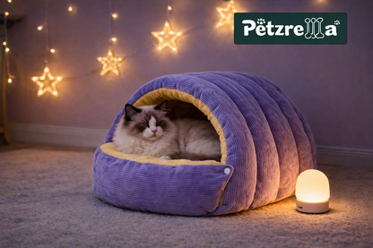 Petzrella Gemütliche Halbzylinderhöhle für kleine Haustiere