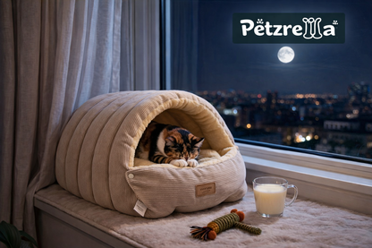 Petzrella Gemütliche Halbzylinderhöhle für kleine Haustiere