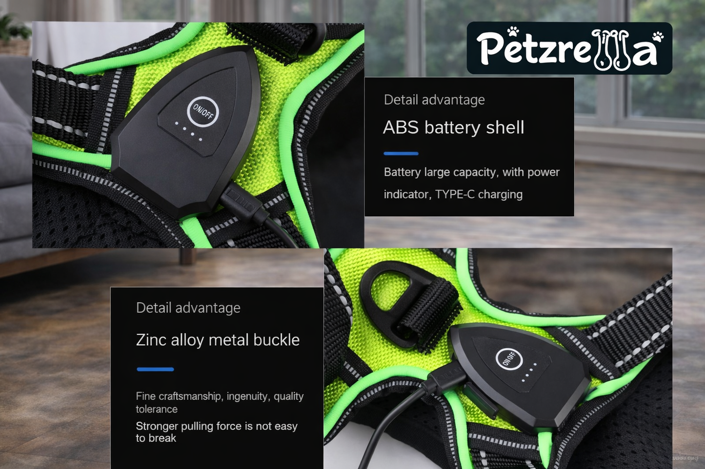 Petzrella GlowGuard Sicherheitsgeschirr