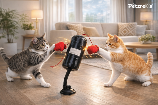 Interactive Cat Boxing Toy with Strong Suction Cup Base