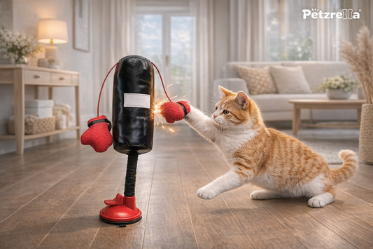 Interactive Cat Boxing Toy with Strong Suction Cup Base