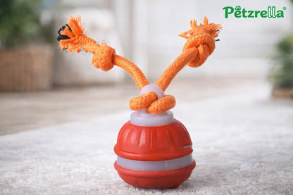 Interactive Rolling Dog Toy – Smart Motion Ball with Rope Tails