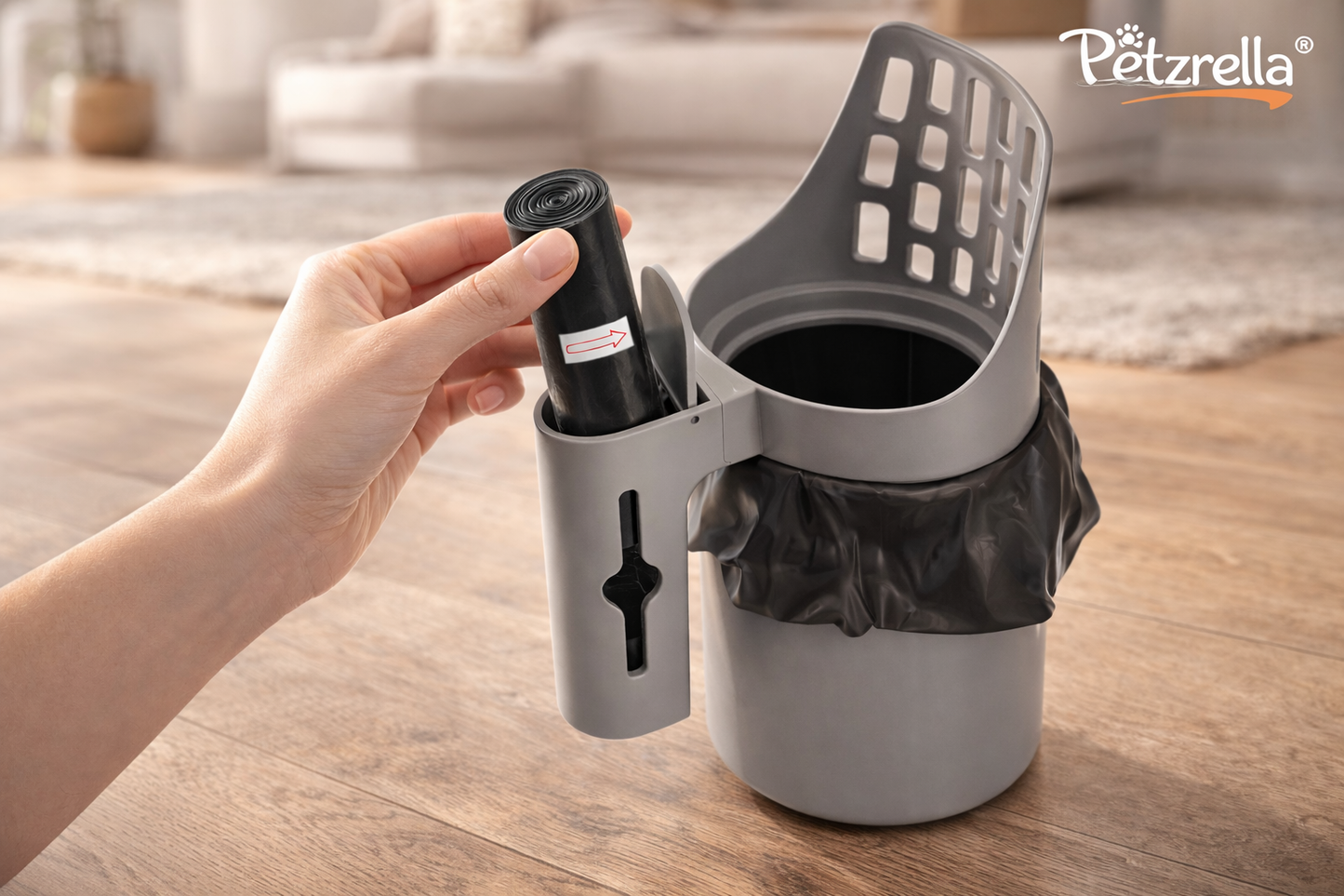 No-Touch Cat Litter Scoop – Hygienic Built-In Bag System