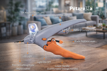 Petzrella LED Haustier-Nagelknipser – Sicheres Trimmen ohne Angst