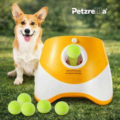 Petzrella Automatischer Tennisballwerfer für Hunde