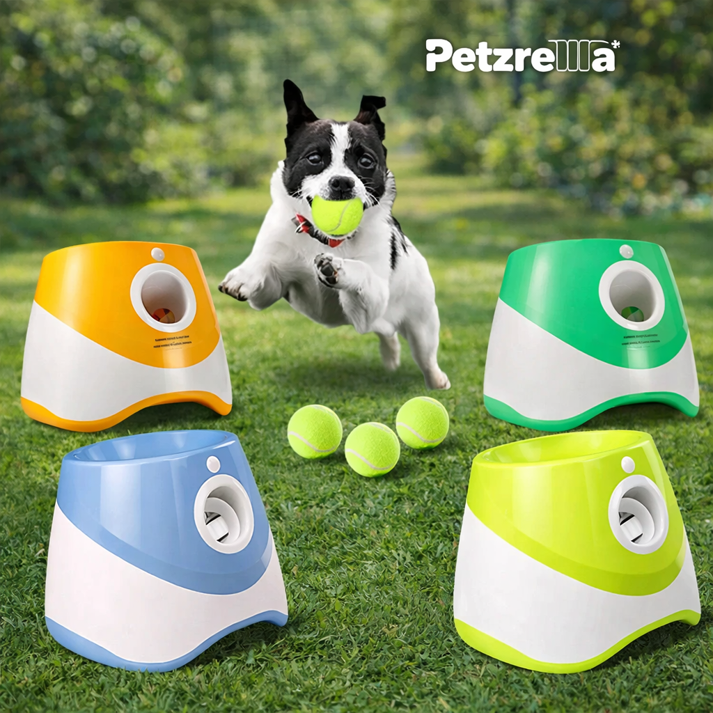Petzrella Automatischer Tennisballwerfer für Hunde
