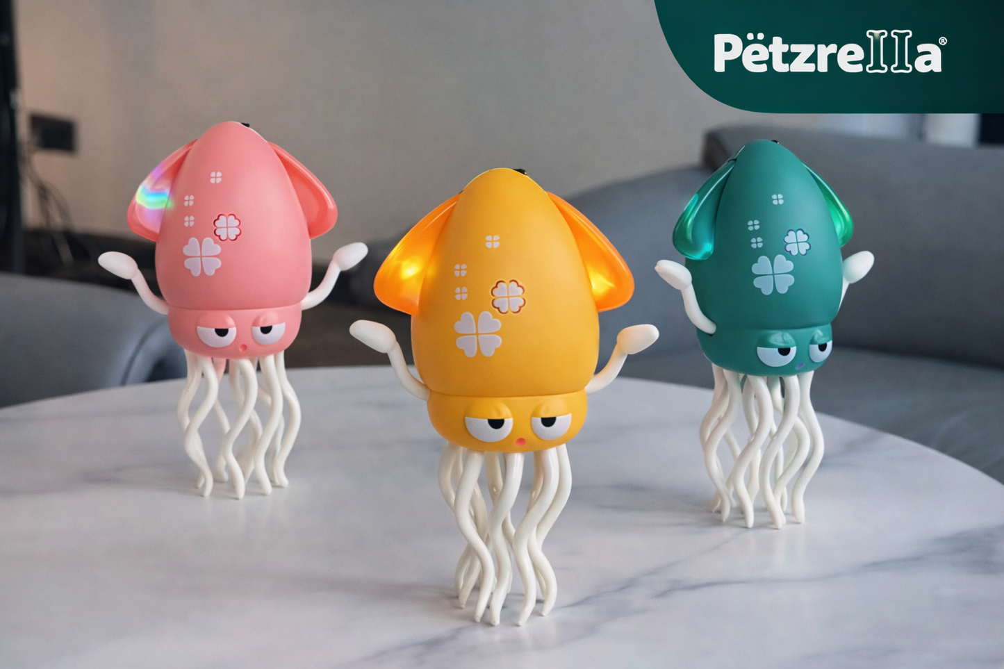 Electric Interactive Octopus Toy with Obstacle Avoidance for Cats