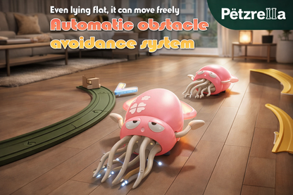 Electric Interactive Octopus Toy with Obstacle Avoidance for Cats