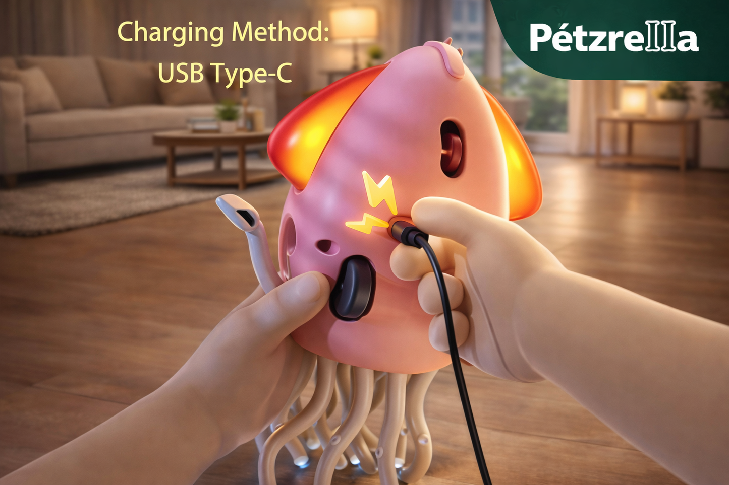 Electric Interactive Octopus Toy with Obstacle Avoidance for Cats