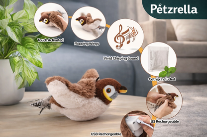 Petzrella Flapping Chirp. Interaktiver Jagdvogel