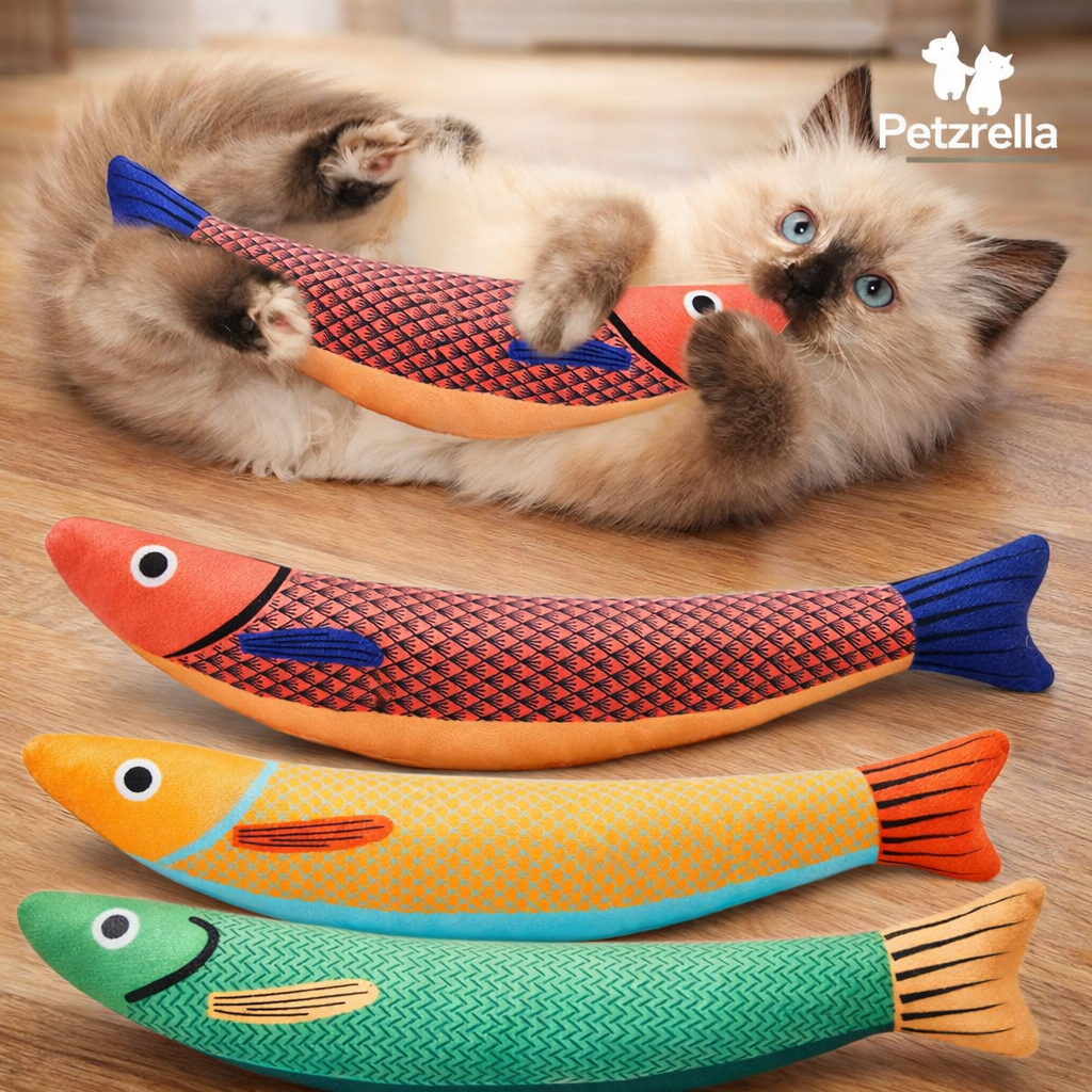 Petzrella Fisch-Kauspielzeug für Katzen