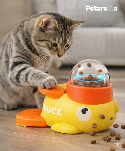 Interactive Puzzle Feeder Toy for Cats & Dogs – Press to Dispense