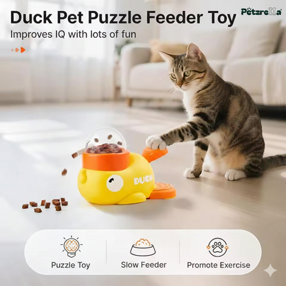 Interactive Puzzle Feeder Toy for Cats & Dogs – Press to Dispense