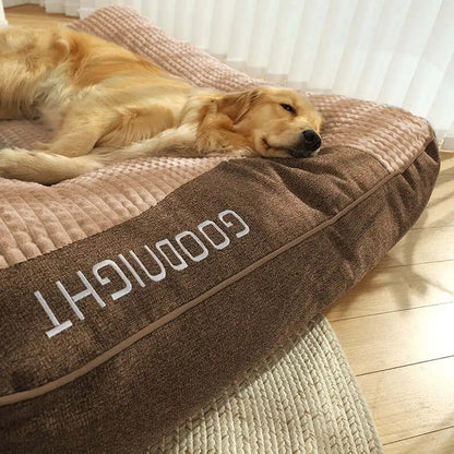 Petzrella XXL Luxuriöses Orthopädisches Hunde- & Katzenbett mit waschbarem Kunstfellbezug