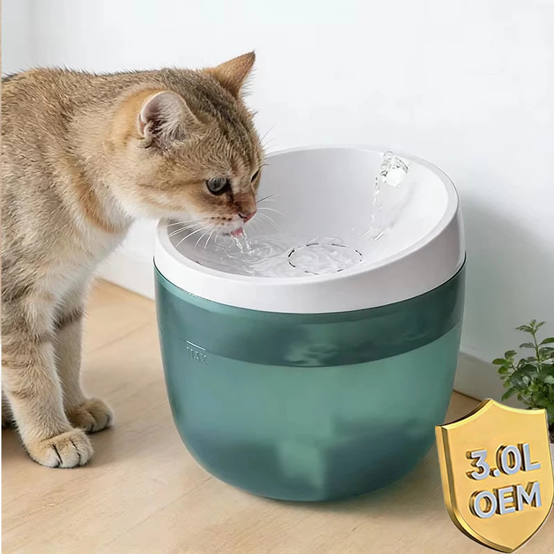Petzrella 3L Automatic Cat Water Fountain with Filter & Quiet Pump