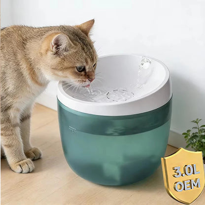 Petzrella 3L Automatic Cat Water Fountain with Filter & Quiet Pump