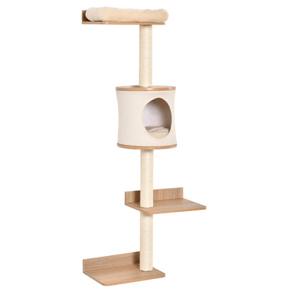 Petzrella Wall-Mounted Cat Tree with Platforms & Scratching Posts