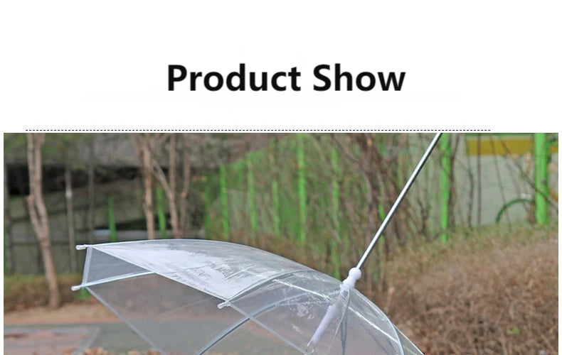 Transparent Dog Umbrella with Integrated Leash