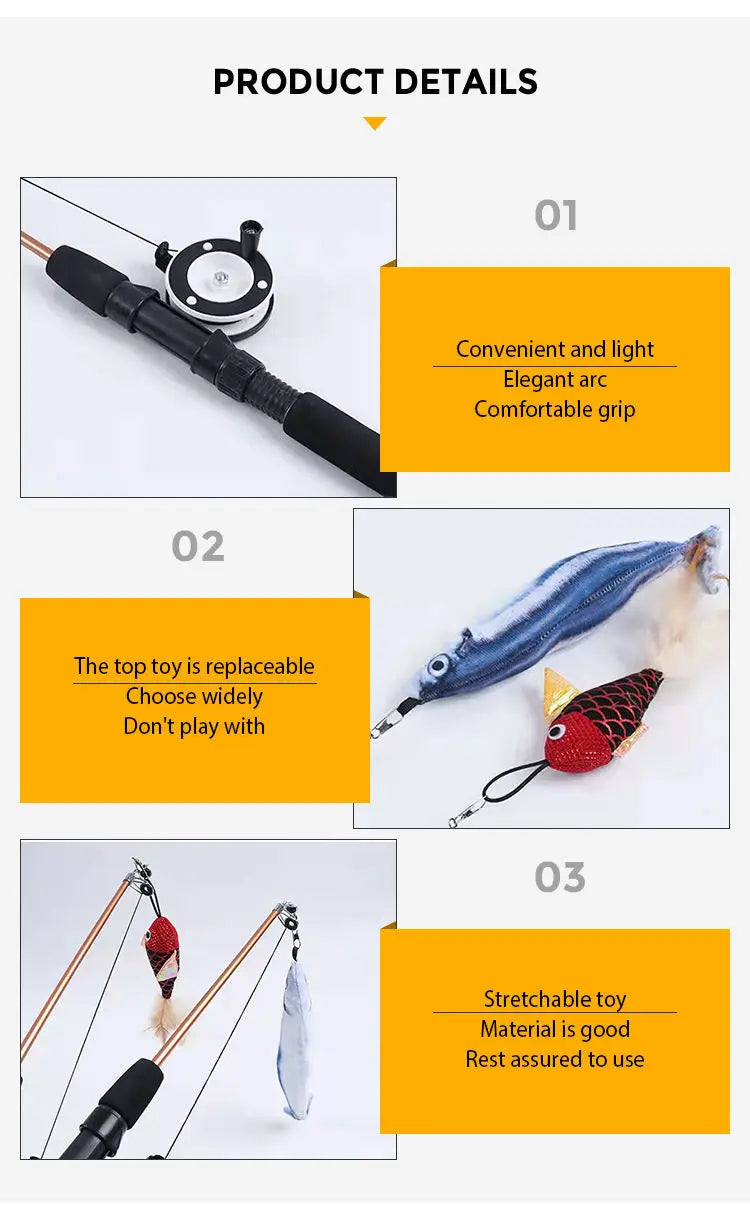 Petzrella "Kitten Fishing" Self-Playing Cat Wand