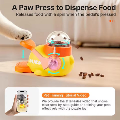 Interactive Puzzle Feeder Toy for Cats & Dogs – Press to Dispense