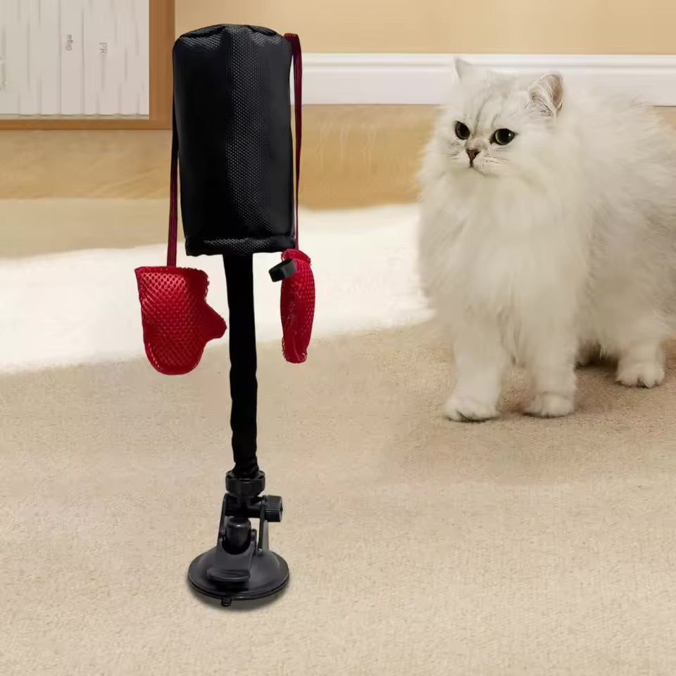 Interactive Cat Boxing Toy with Strong Suction Cup Base