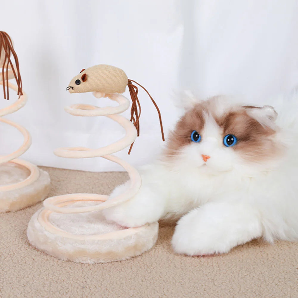 Petzrella Spiral-Federangel für Katzen
