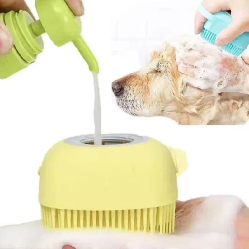 Petzrella Silikon Shampoo-Bürste mit Spender