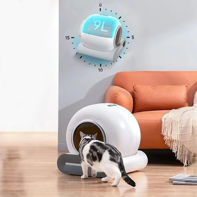 Petzrella 65L smarte, selbstreinigende Katzentoilette mit App-Steuerung und Ionen-Desodorierer