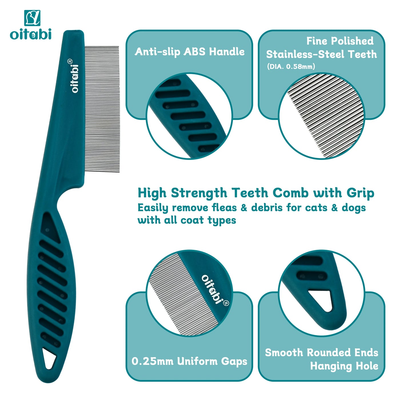 Pet Grooming Comb Set for Cats and Dogs