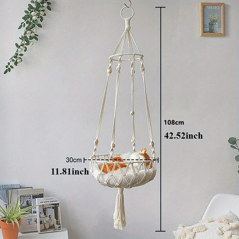 Hanging Cotton Cat Hammock Bed